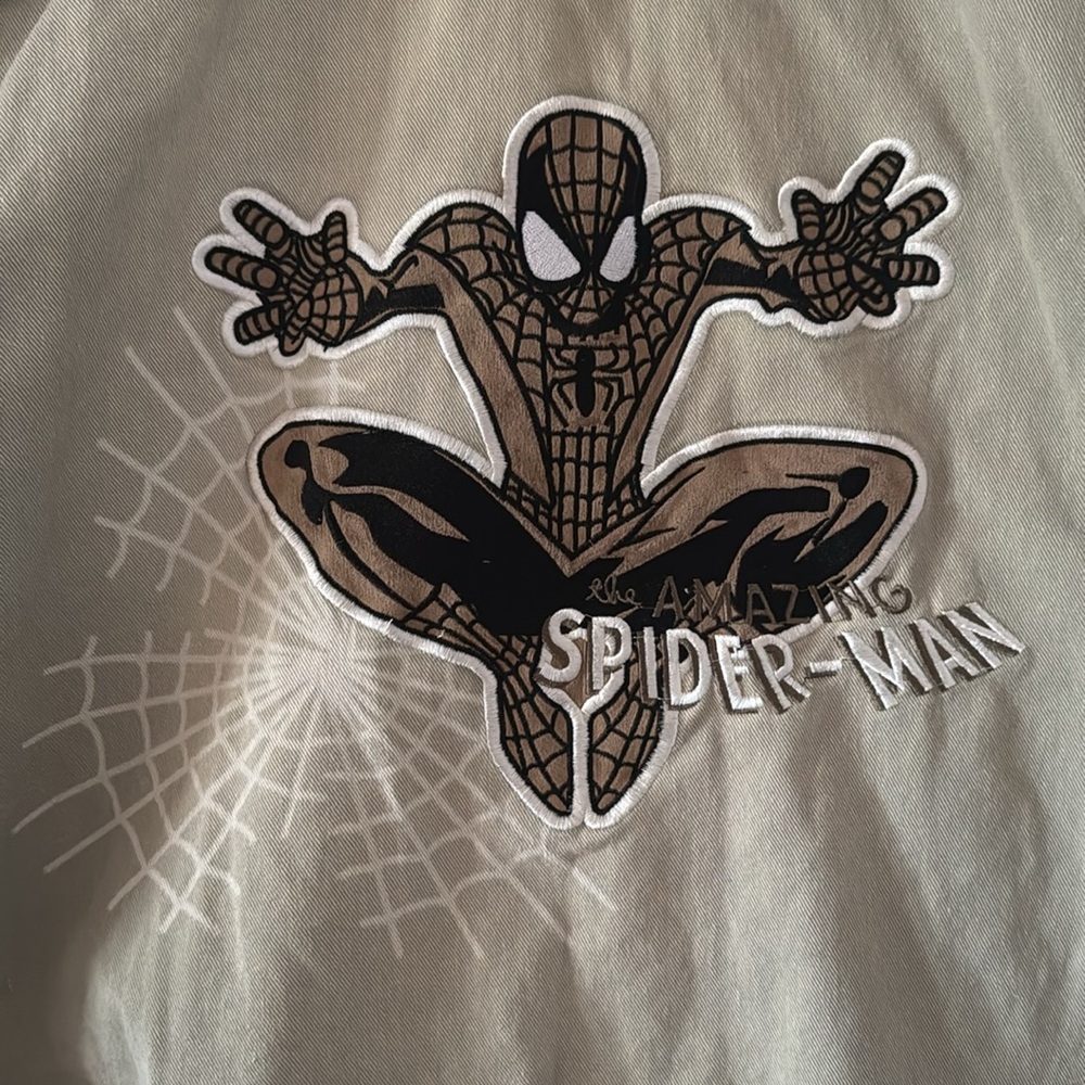 Vintage 2003 Spider-Man Denim Jacket / Large / Beige - Picture 3 of 15